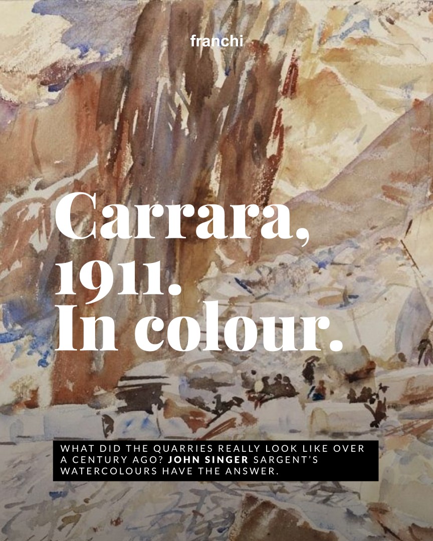 Carrara 1911, a colori: John Singer Sargent nelle cave di marmo